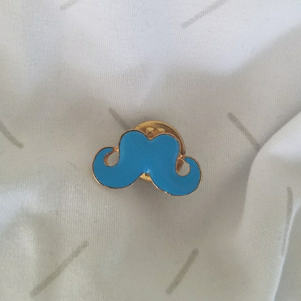Enamel mustache pin